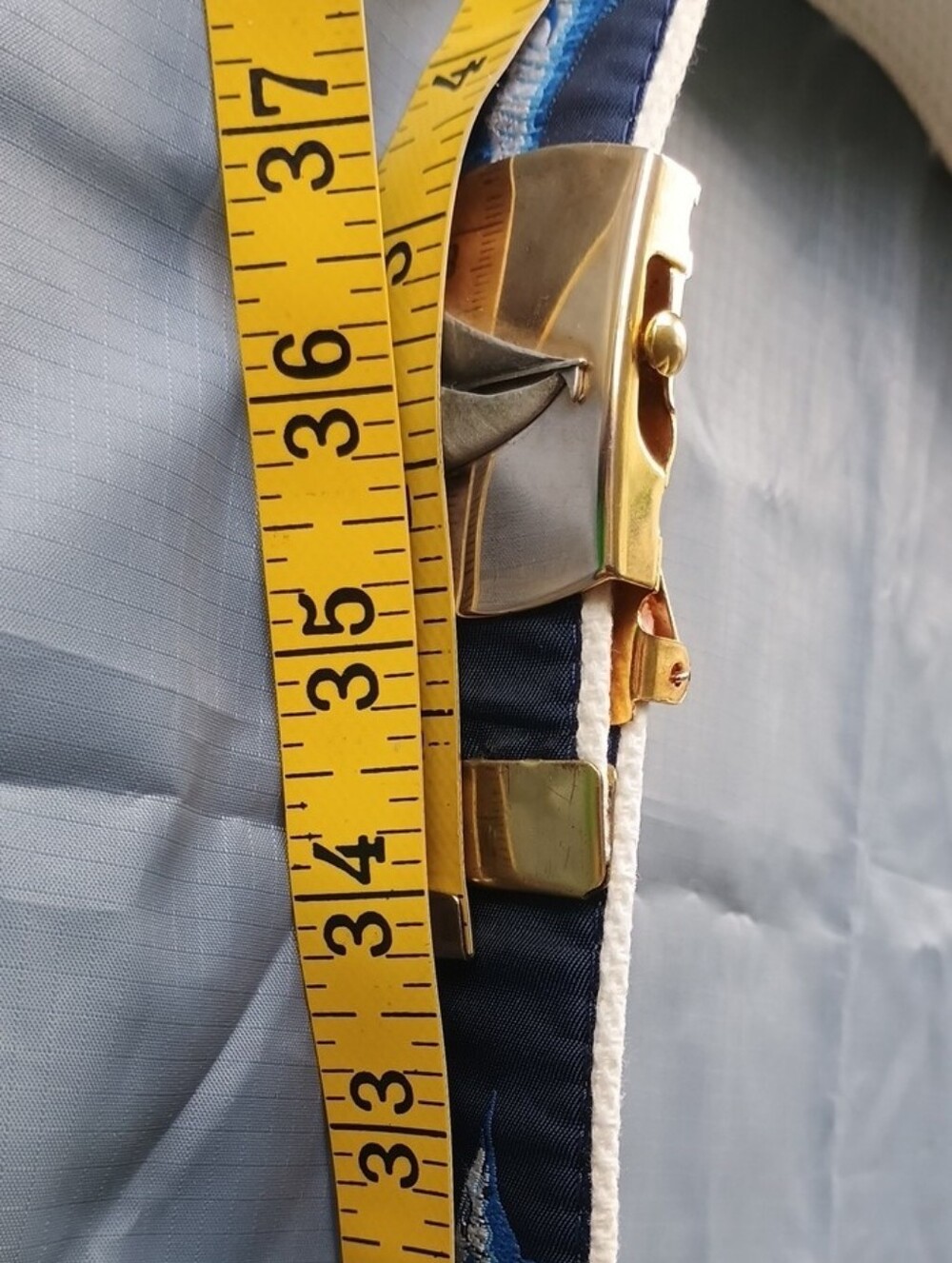 Sailfish Cotton Webbing Belt With Sailboat Relief On Brass Slide Buckle